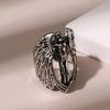 Men's Retro Punk Style Bull Head Alloy Ring, Japanese-Korean Design, Cross-Border European American Jewelry.