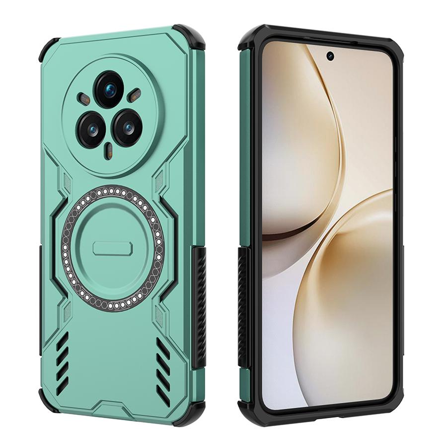 Hard Magnetic Phone Case For Realme 14 5G/Realme 14Pro Plus 5G  Dual-Layer Heavy Duty TPU+PC Shockproof Cover For OPPO K12S