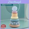 Rainbow Tower Wooden Stacking Blocks For Kids Educational Cognitive Play