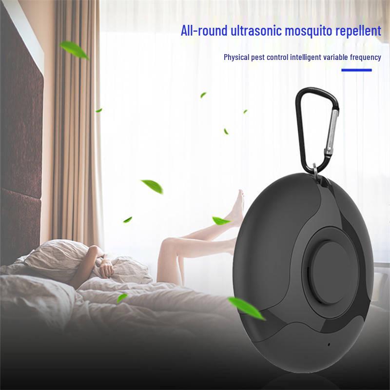 Portable USB-Charged Ultrasonic Mosquito Repellent Buckle for Outdoor Use