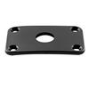 Musiclily Pro Rectangular Plastic Jack Plates for Electric Guitars, Black (Set of 2)