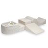 Foam Playground with a Hill, Corduroy Beige, 100 Balls: Transparent, White, Pearl, Light Gold, Opalescent