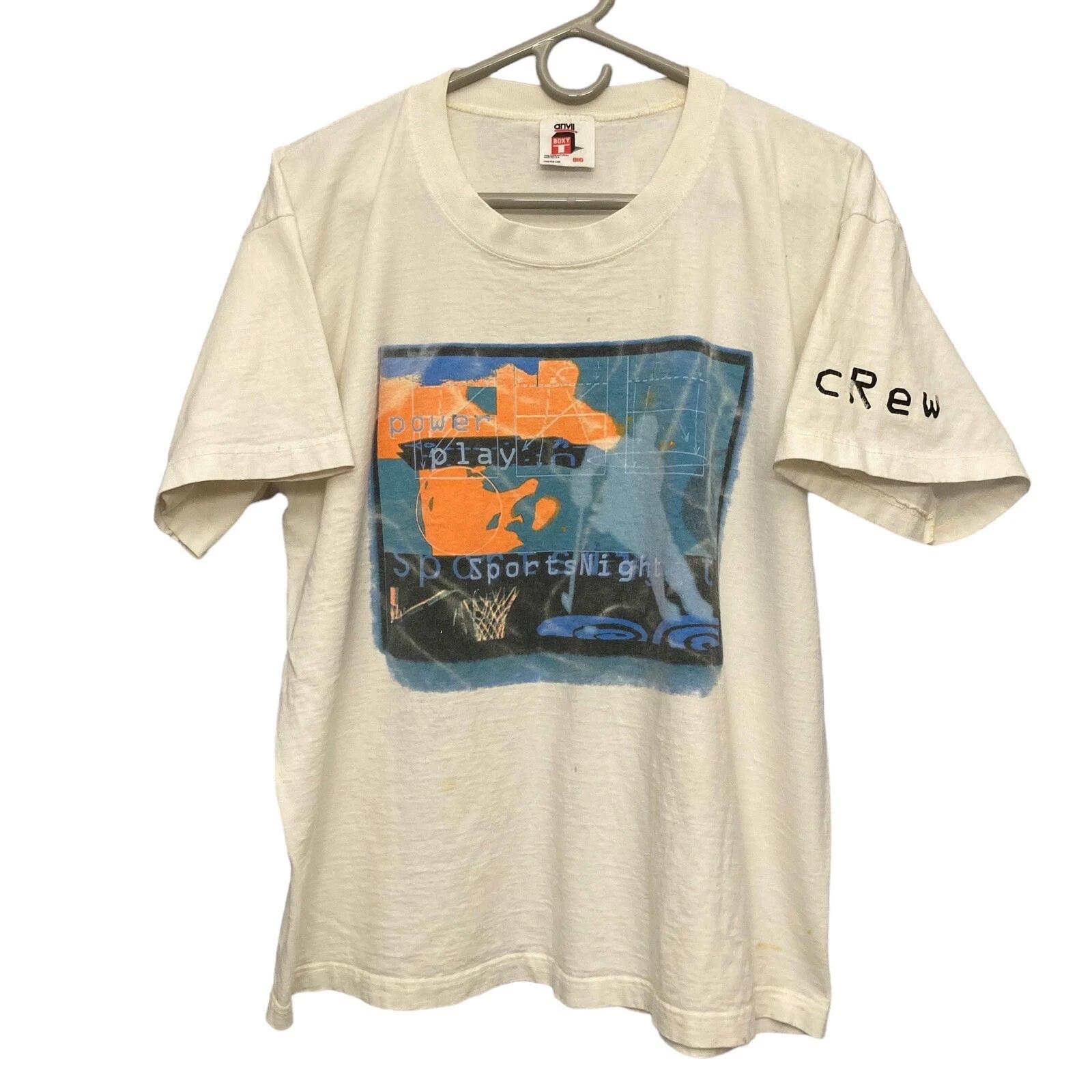 

VTG ESPN2 SportsNight Crew Boxy T-shirt L 90s Anvil Single Stitch Made in USA 3XL