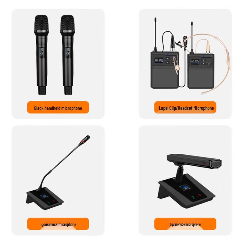 Hust DC-78-4L Professional 4-Channel Wireless Microphone System (CN Version)