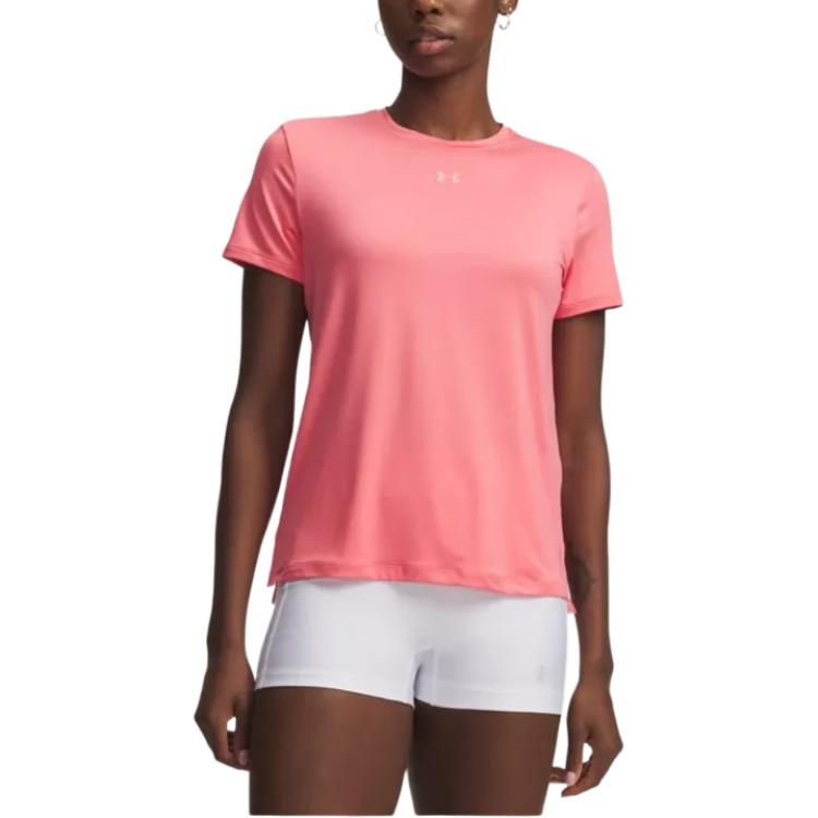 Under Armour Solid Color Short Sleeve Pullover Logo Crew Neck T-Shirt Women tops 6010870-601 S