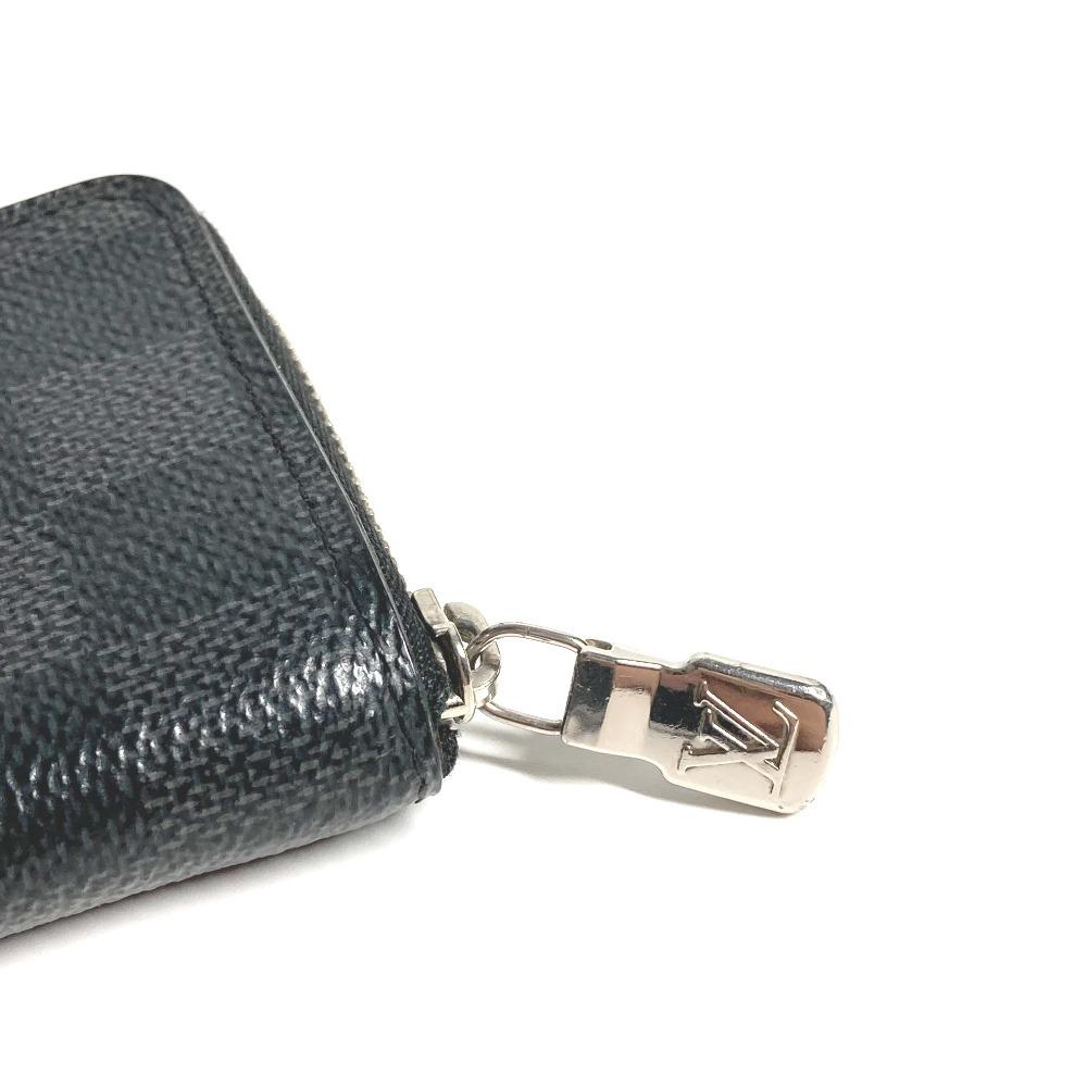 Louis Vuitton N63076  Damier Graphite zip-around coin purse Wallet Coin Case