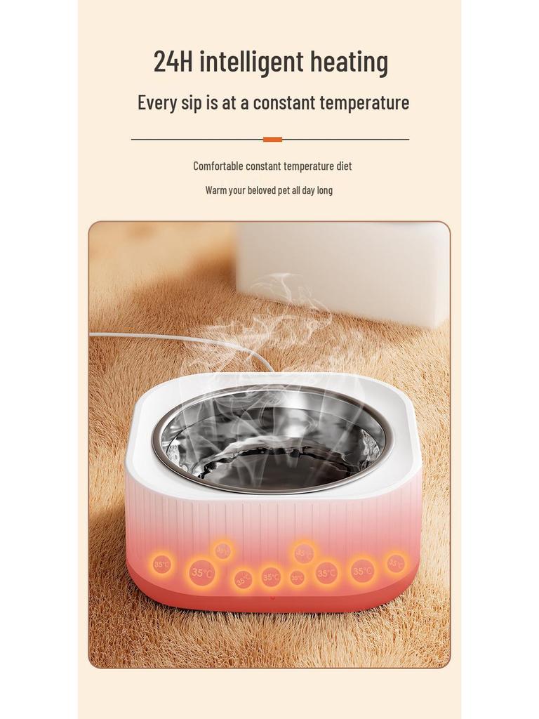 Cat & Dog Heated Water Dispenser: Constant Temperature Pet Fountain and Yogurt Maker