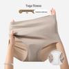 High-Waisted Yoga Seamless Underwear: Women's Anti-Embarrassment, Tummy Control, No Wedgie, Antibacterial, Breathable Briefs