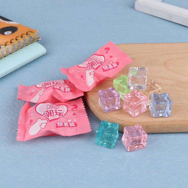 

10 шт./лот Смешной сюрприз-пакет Смола Светящийся кубик льда Сюрприз-пакет Симуляция Мелкий глиттер для DIY