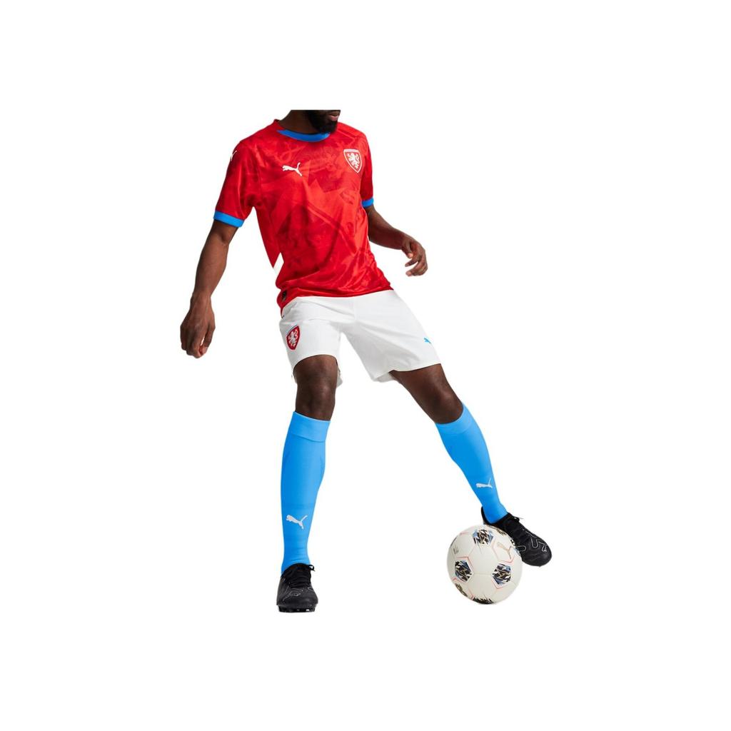 Puma Czech Republic National Team Home Fan Version Embroidered Logo Crew Neck Short Sleeve Football Shirt Men Tops Strong-Red 774122-01