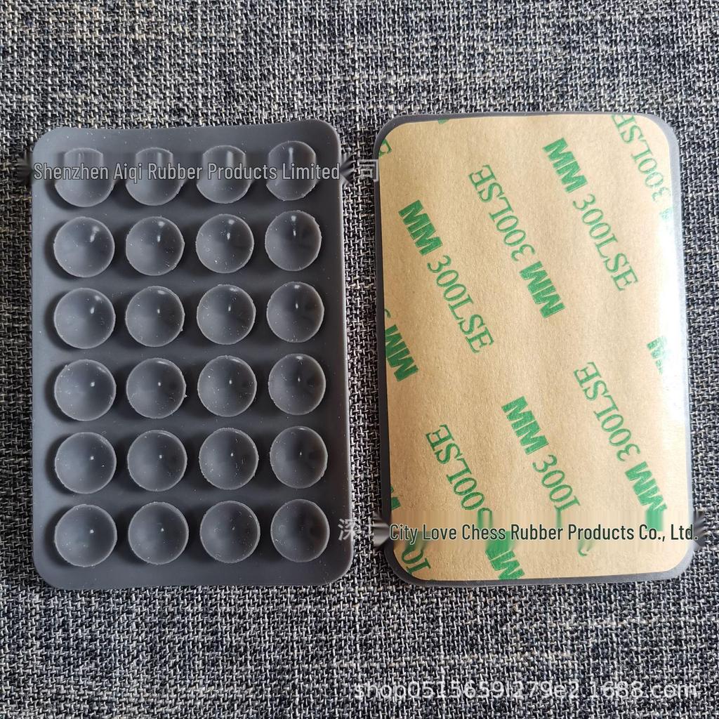 10g Thickened Silicone Mobile Phone Suction Cup Sticker - 24 Square Suction Cups, Compatible with Leather Cases