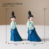Resin Sculpture Ladies Handicraft Room Office Bookcase Female Ornaments Decor