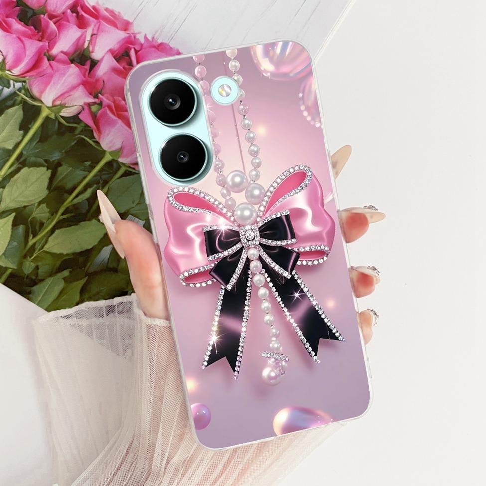 6.59'' Case For Xiaomi Poco X8 Pro 5G Cover Transparent Fashion Flowers Cute Cat Cool Painted Soft Casing 2511FPC34G
