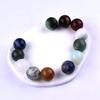 White Crystal Agate Round Ball 20mm: Non-Porous Natural Stone for DIY Fluorite Craft Ornaments