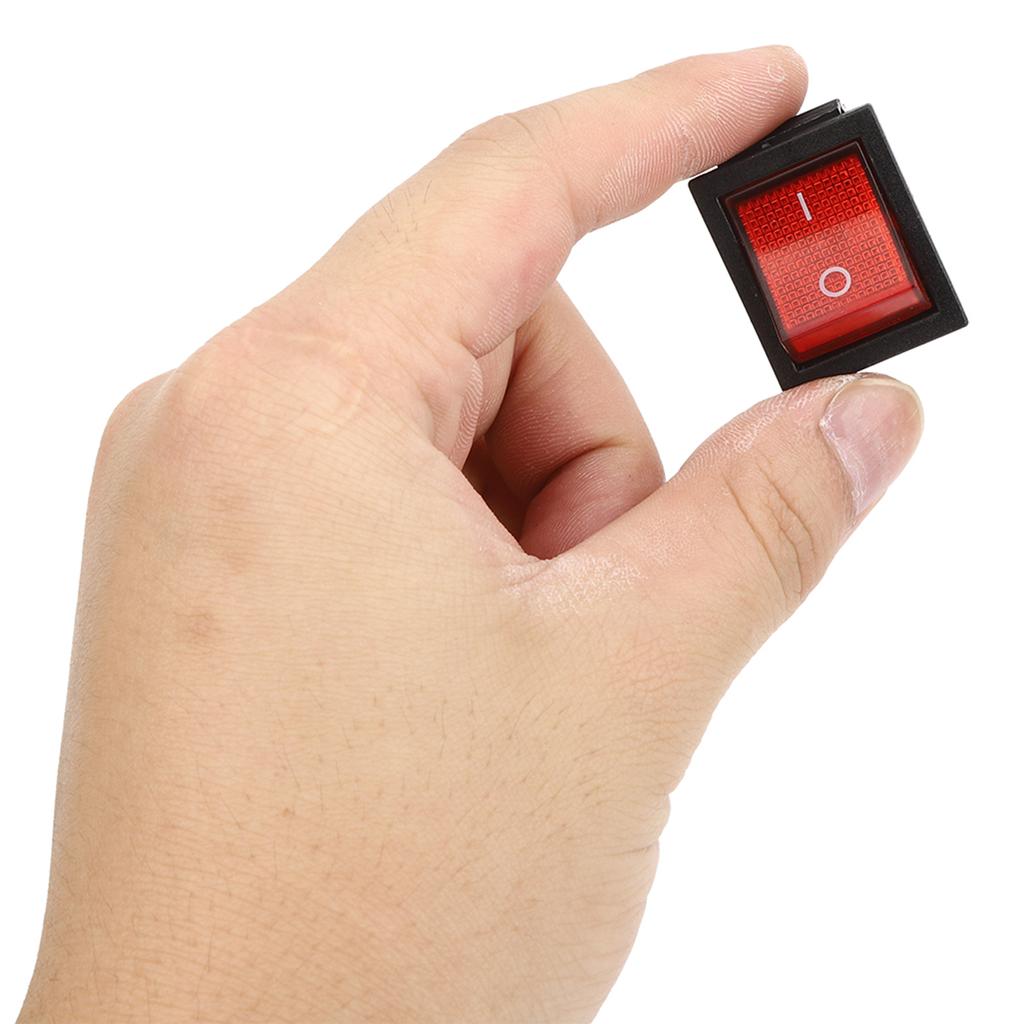 5PCs Rocker Switch 16A 250V 4 Pin with Red Light Industrial Control Accessory 31 X 25mm
