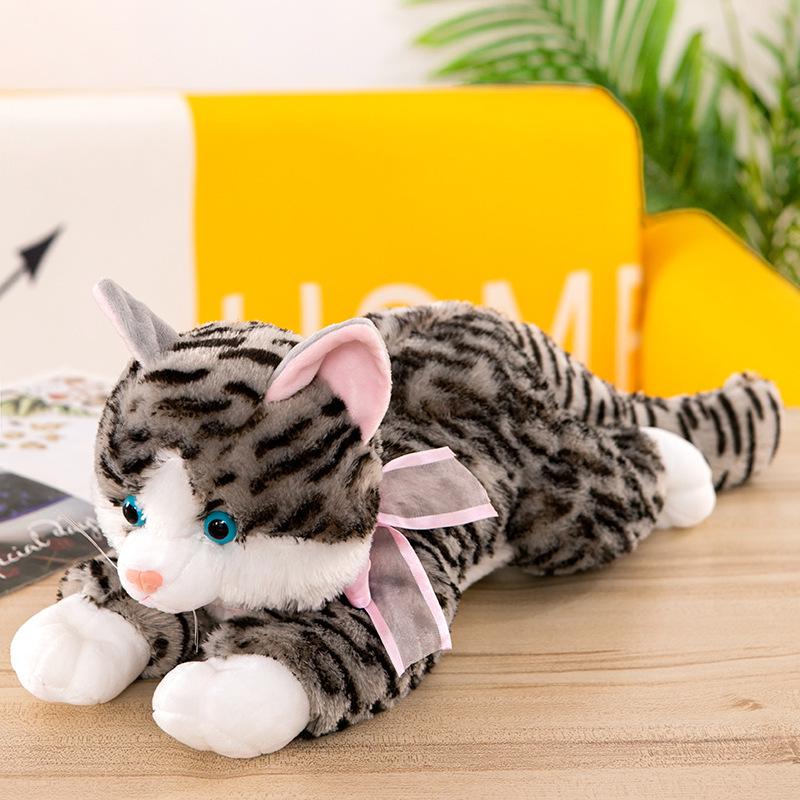 Süßes Grenzüberschreitendes Miauendes Kätzchen Kissen: Realistisches Plüschkatzenspielzeug