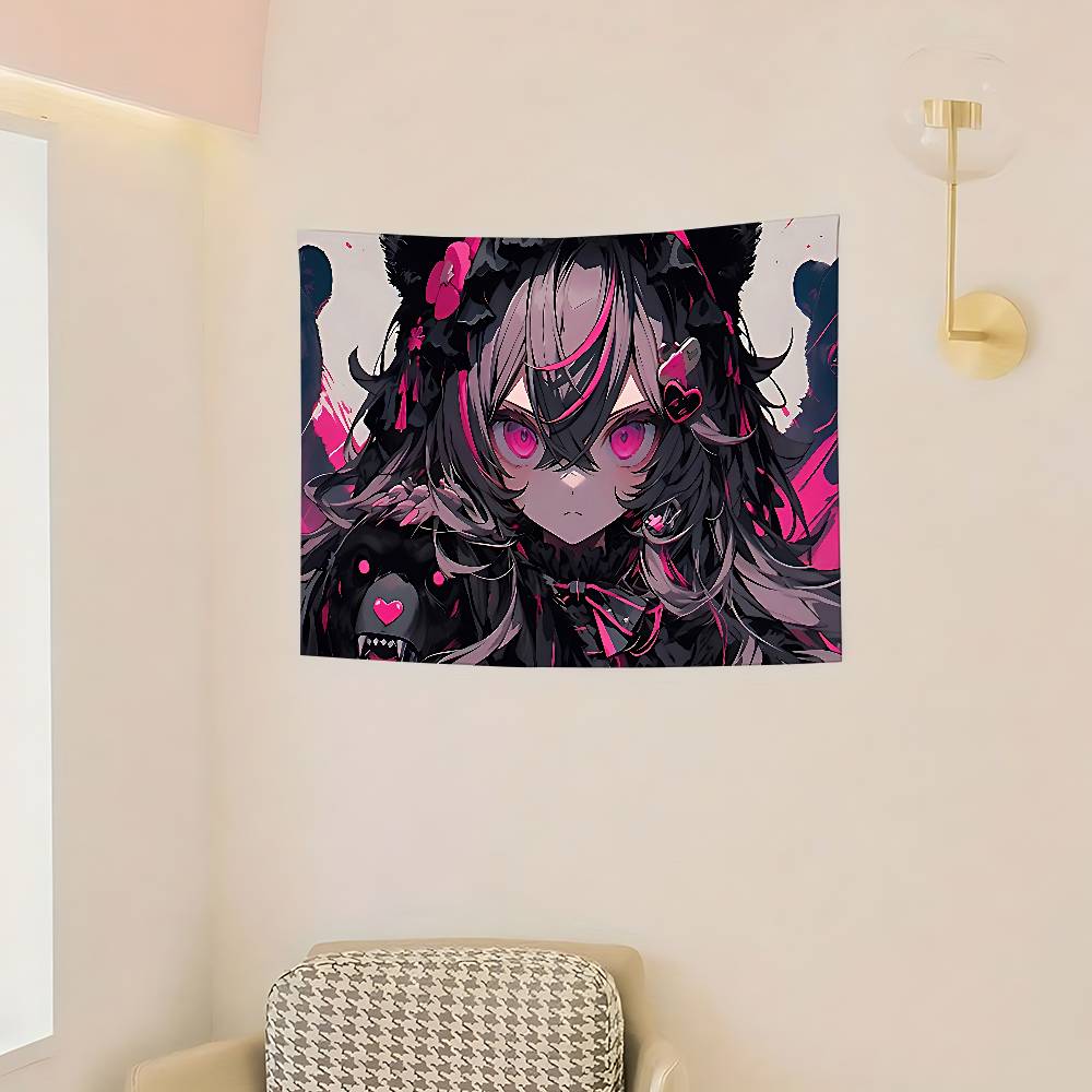 Gaming Anime Girls Flag Banners Garage Car Tapestry Flag Garage Outdoor Decor Bedroom