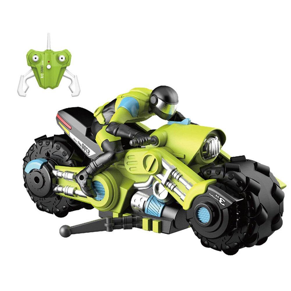 

1/10 мотоциклетный трюк, дрифт, радиоуправляемый автомобиль, стабильный сигнал, привлекательный пластик, вращающийся на 360 градусов, мотоцикл, трюковые игрушки для детей зелёный