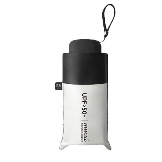 

Мини-летний водонепроницаемый ветрозащитный складной зонт UPF50 + от солнца, УФ-дождя белый