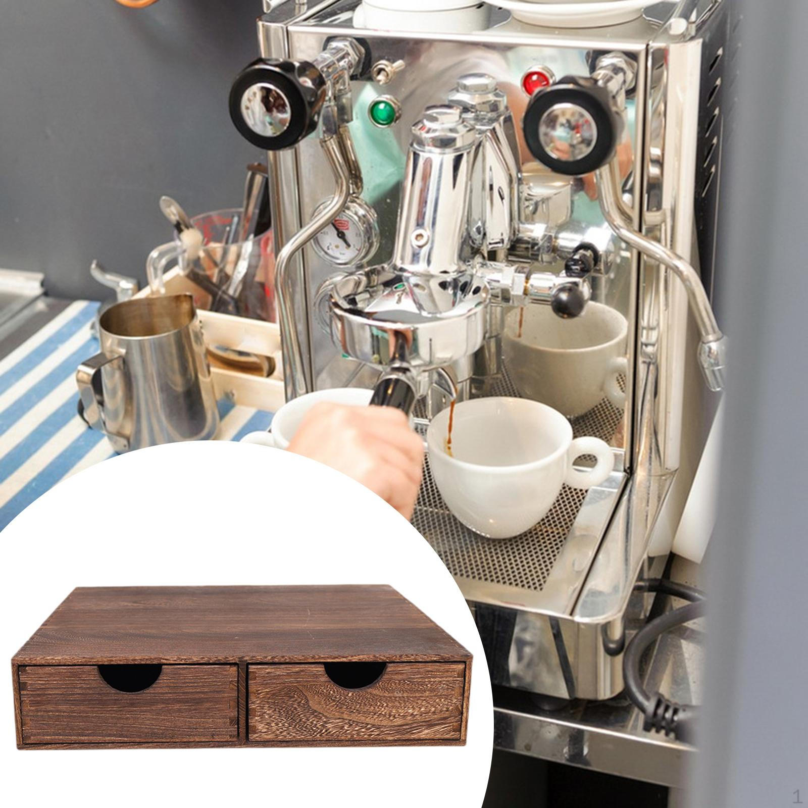 

Коробка-подставка для кофейных капсул с выдвижными ящиками для использования на кухне и в офисе коричневый