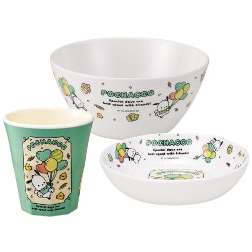Skater Melamine Small Bowl, 260ml, Children's Tableware, Sanrio Pochacco Party Design, 13cm, MBL3P-A