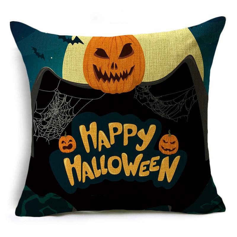 Halloween Pillowcase for Home Decorations Car Cushion Covers 40cm/45cm and 50cm Linen