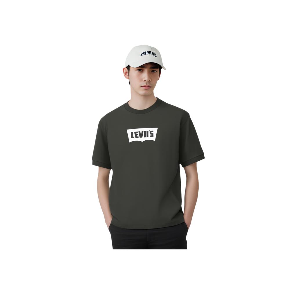 Levis Beyoncé Collaboration SS25 Logo Print Solid Ribbed Neck Casual Loose Short Sleeve T-Shirt Men T-Shirts 004AU-0002