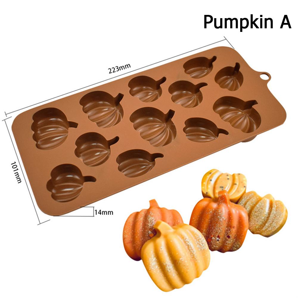 Halloween Ghost Pumpkin Silicone Mould Candy Wax Melt Ice Jelly Chocolate Mold