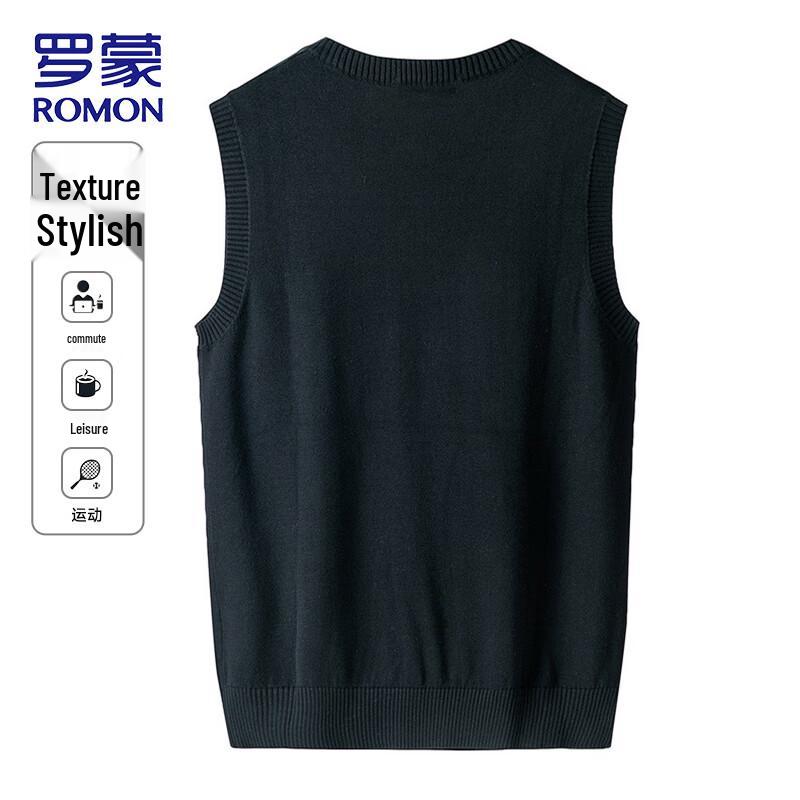 ROMON Men's V-Neck Knitted Sweater Vest
