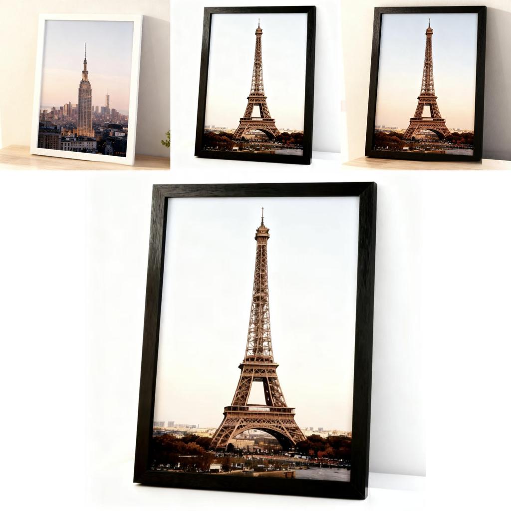 Modern Minimalist Photo Frame With Handmade Wood Finish For Living Room Wall Decor