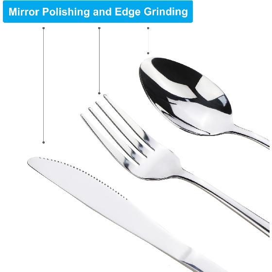 Travel Utensils With Case, Stainless Steel Reusable Portable Utensils Set With Case, Lengnoyp Travel Silverware Set