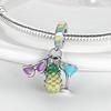 Charms Coppersunglasses Pineapple Wine Glass Pendants Fit Charms Plataoriginal Bracelet Beads Women Jewellery Making