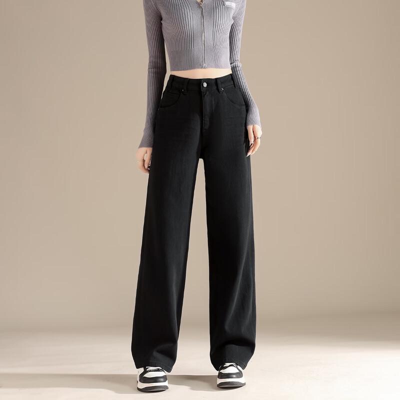 

RAIN.CUN Women s Fleece-Lined Straight-Leg Jeans 31