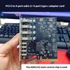 PCIe to 4 Port USB 3.2 and 4 Port TypeC Expansion Card ASM1142 Control, 10Gbps Fast Speed for Desktop