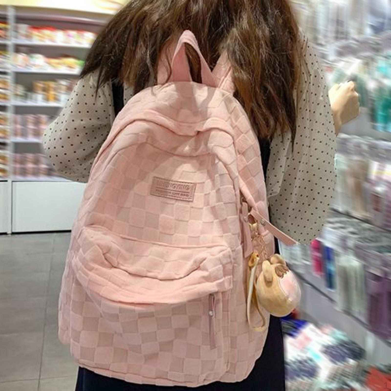 Backpack for Teen Girls College Student Knapsack Daypack School And Outdoor Activities розовый