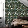 Vintage Floral Peel and Stick Wallpaper Botanical Green Self Adhesive Wallpaper Removable Contact Paper for Bedroom Furniture