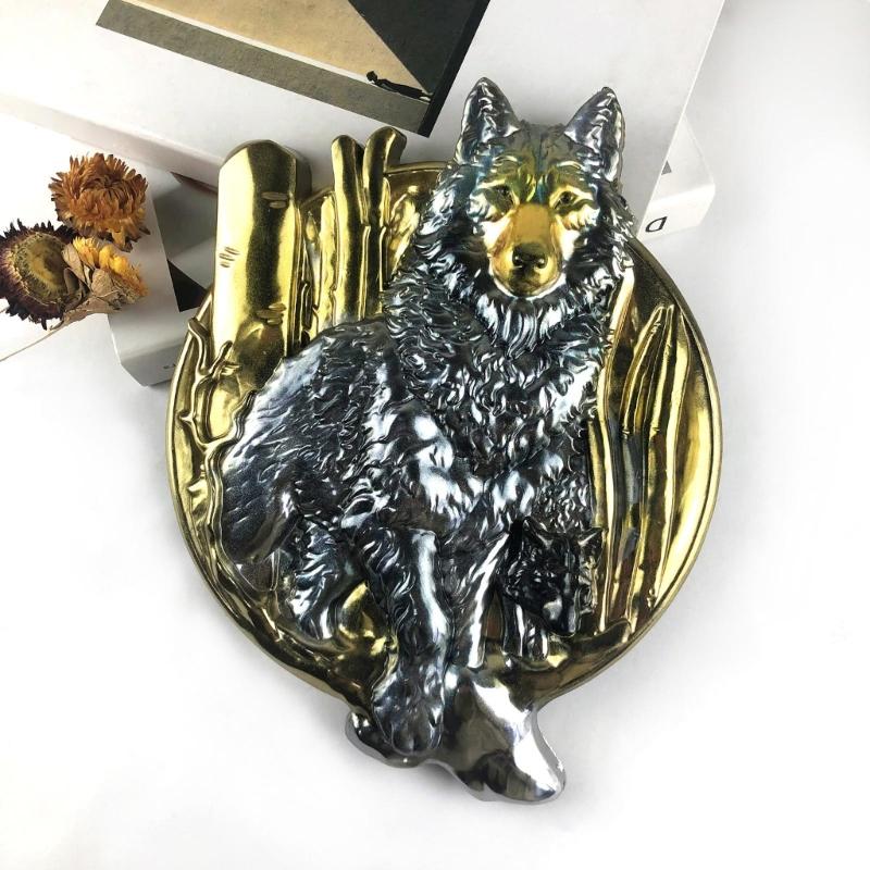 Wolf Relief Wall Decor Mold Jewelry Casting Mold Silicone Charm Mold Diy Crafts Mold Pendant Craft Supplies for Women