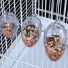 Wall Hanging Bird Food Cup Transparent Detachable Parrot Feeder Drinker Plastic Anti Splashing Bird Water Bowl