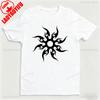 Two Time Unisex Unisexs Black Abstract Floral Geometric Print Tshirt Harajuku Graphic T Shirts Anime Clothes Cotton Y2k Clothes