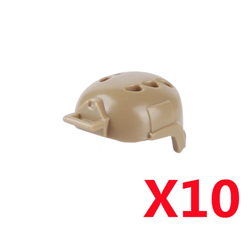 Military Building Block Figure Cap Tactical Helmet Alpha Motorcycle Lenses Gas Masks Flame Emitter Night Vision Device Gift Toys