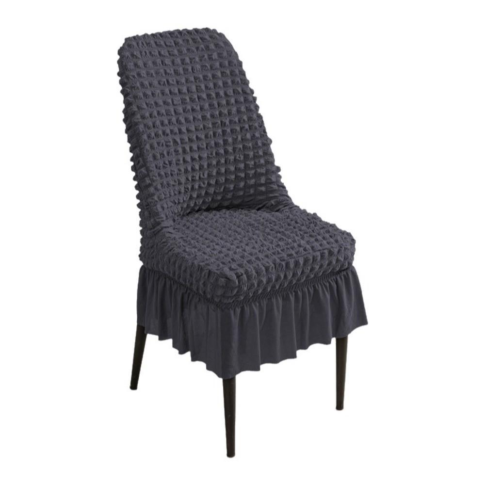Wrinkled Fabric Elastic Chair Cover Stretchable Full Wrap Stool Cover  Living Room