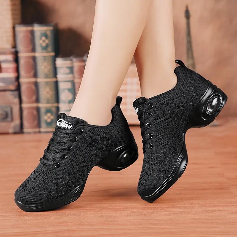 Hlavní Dámské Taneční Boty Jazz Ballroomové Tancování Pohodlné Dámské Měkká Podrážka Trénink Prodyšné Moderní Tango Taneční Tenisky