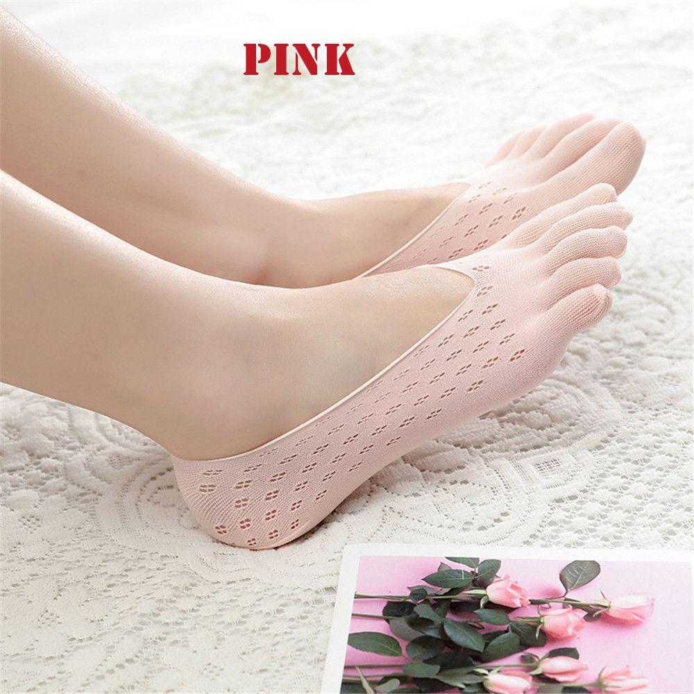 Breathable Invisible Women Five Finger Sock Anti skid Liner Low Cut Ankle Socks