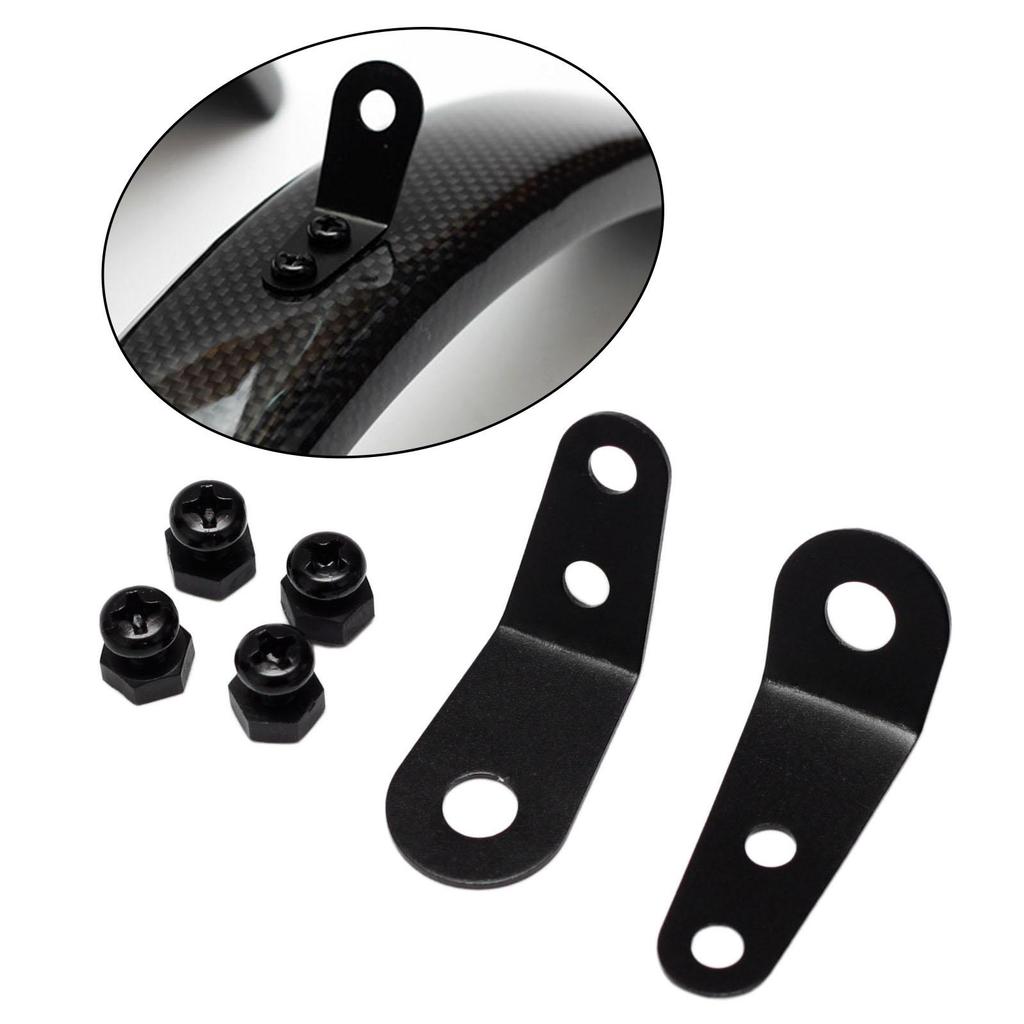 Folding Bike Mudguard Lug Alloy Folded Up Bicycle Hooks with Screws Hanger Nuts Clips
