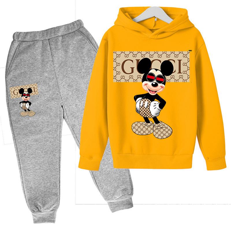 Disney Authentic Mickey Mouse Hoodie & Sweatpants - 2025 Kids' Casual New Year Outfit