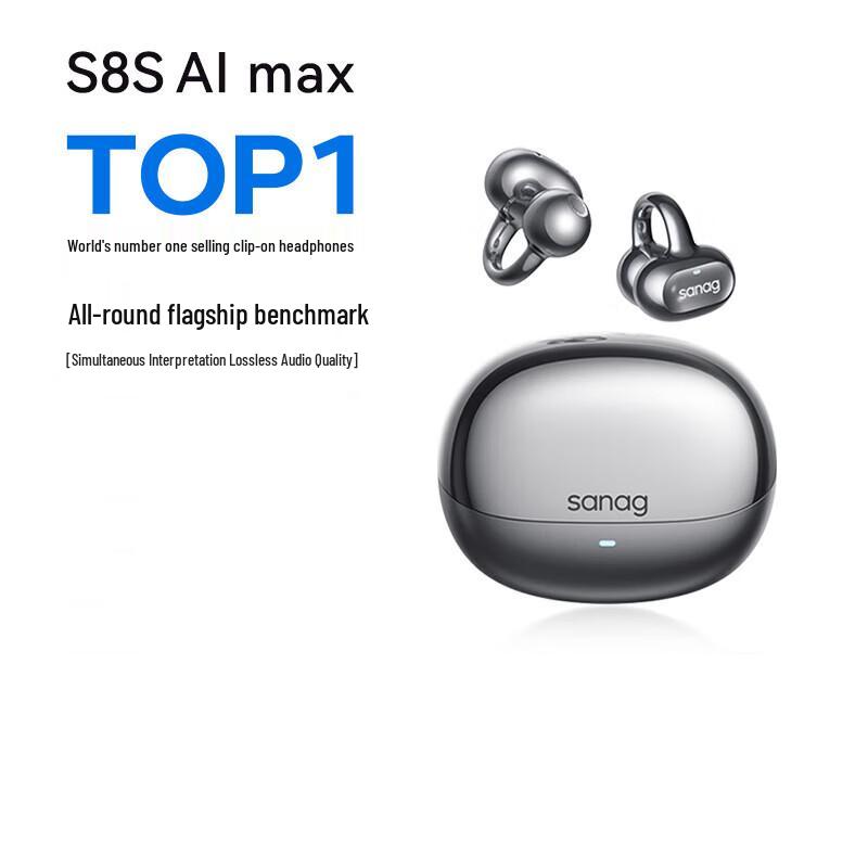 

SANAG HWD S8S Ai Max Ear Clip Bluetooth Earbuds