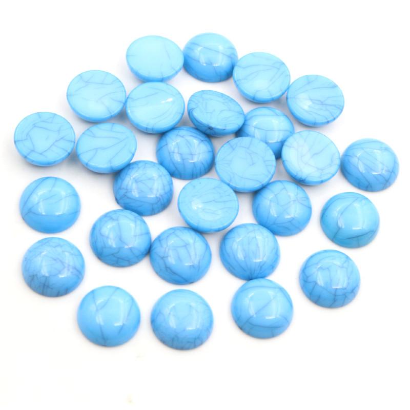 40pcs/lot 8mm 10mm 12mm Mix crack Colors Natural Cracked Style Flat back Resin Cabochons For Bracelet Earrings accessories