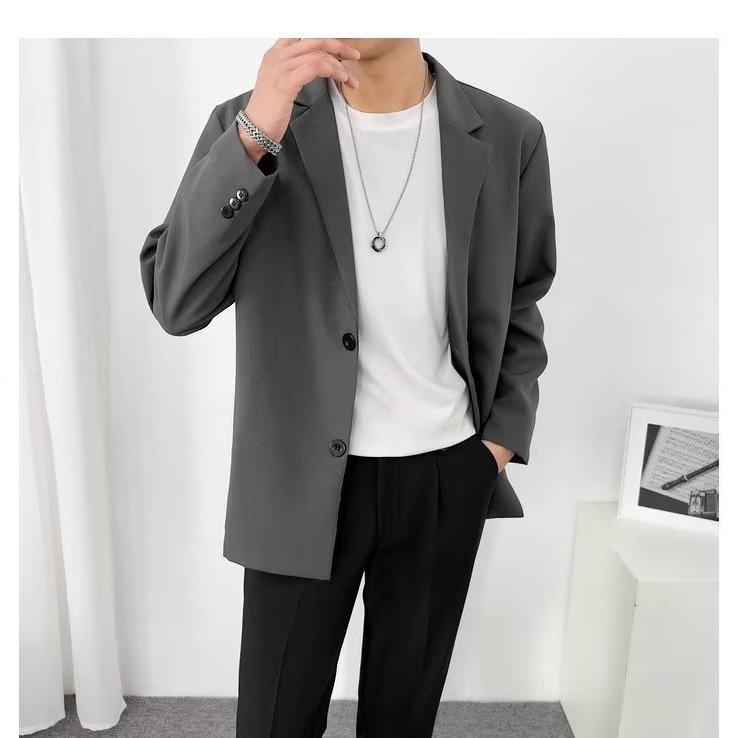 2024 Men's British Style Casual Blazer: Handsome, Lightly Mature, Spring/Autumn College Jacket