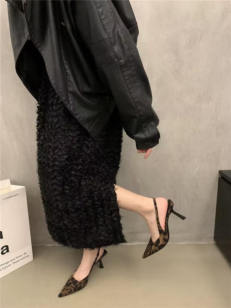 Niche high-end bag head sandals women's spring and summer thin-heeled temperament socialite style high-heeled single shoes