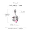 Charms Plata Pink Motherly Love Heart-Shaped Pendants Fit Original Bracelets Charms For Women Jewelry Diy Making Gifts